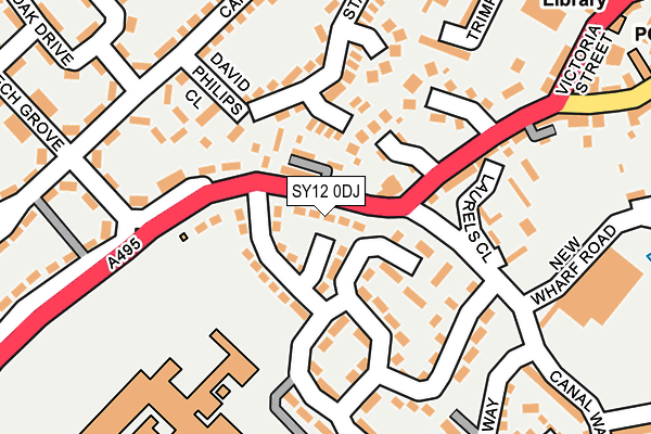 SY12 0DJ map - OS OpenMap – Local (Ordnance Survey)