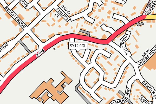 SY12 0DL map - OS OpenMap – Local (Ordnance Survey)