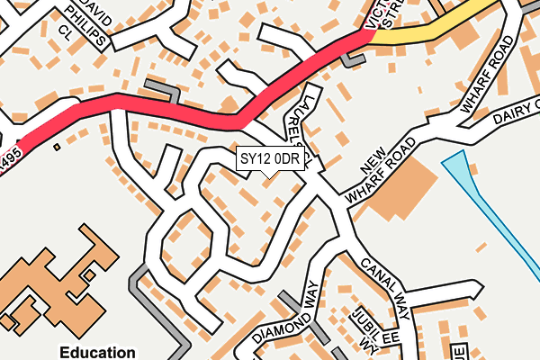 SY12 0DR map - OS OpenMap – Local (Ordnance Survey)