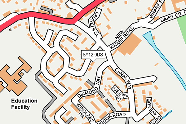 SY12 0DS map - OS OpenMap – Local (Ordnance Survey)