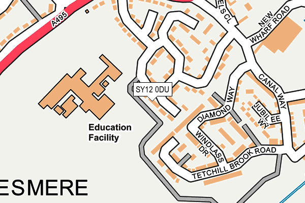 SY12 0DU map - OS OpenMap – Local (Ordnance Survey)