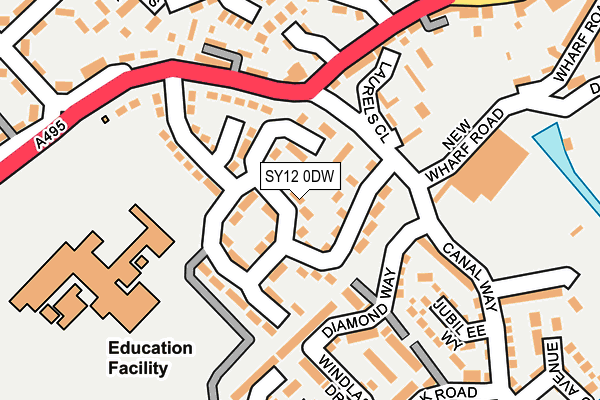 SY12 0DW map - OS OpenMap – Local (Ordnance Survey)