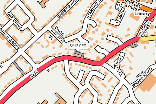 SY12 0ED map - OS OpenMap – Local (Ordnance Survey)