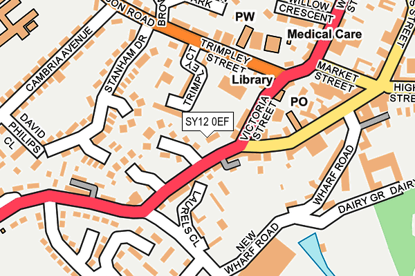 SY12 0EF map - OS OpenMap – Local (Ordnance Survey)