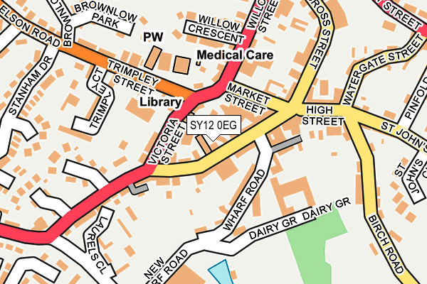 SY12 0EG map - OS OpenMap – Local (Ordnance Survey)