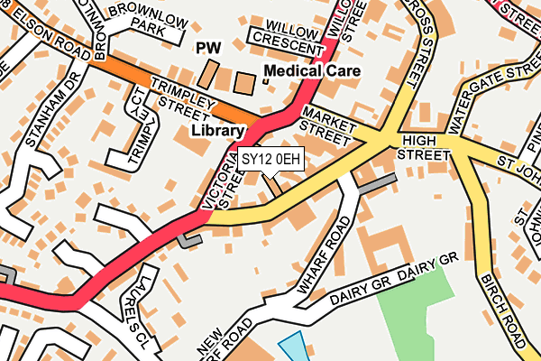 SY12 0EH map - OS OpenMap – Local (Ordnance Survey)