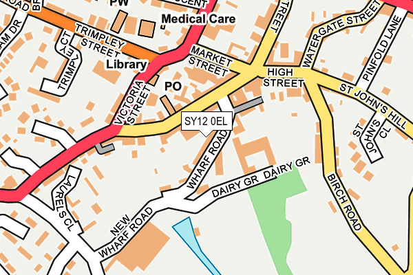 SY12 0EL map - OS OpenMap – Local (Ordnance Survey)