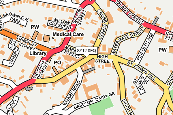 SY12 0EQ map - OS OpenMap – Local (Ordnance Survey)