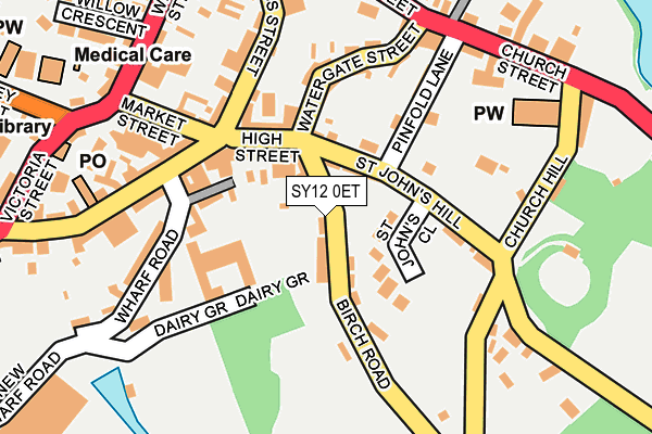 SY12 0ET map - OS OpenMap – Local (Ordnance Survey)