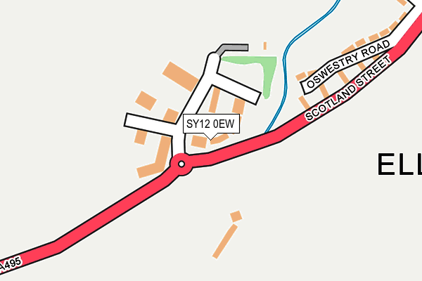 SY12 0EW map - OS OpenMap – Local (Ordnance Survey)