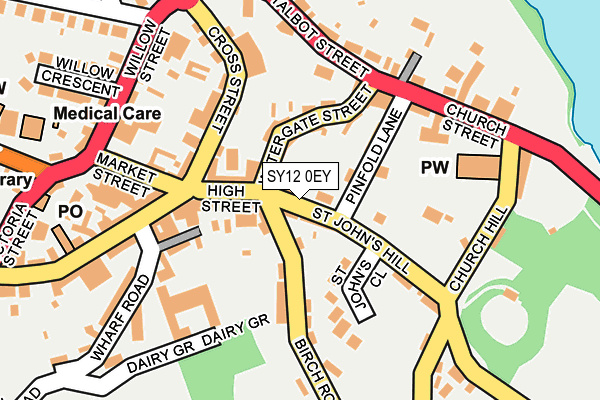 SY12 0EY map - OS OpenMap – Local (Ordnance Survey)