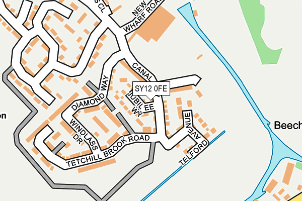 SY12 0FE map - OS OpenMap – Local (Ordnance Survey)