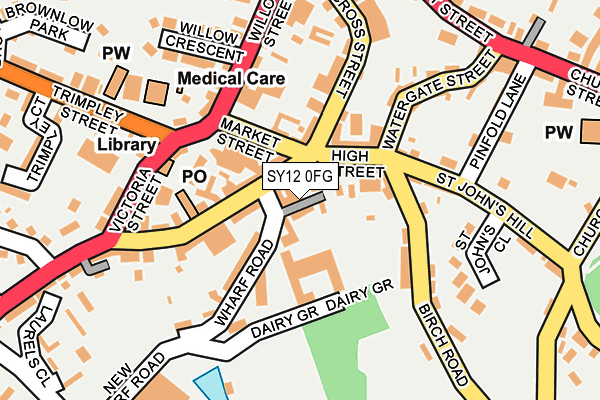 SY12 0FG map - OS OpenMap – Local (Ordnance Survey)