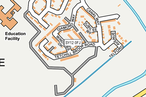 SY12 0FJ map - OS OpenMap – Local (Ordnance Survey)