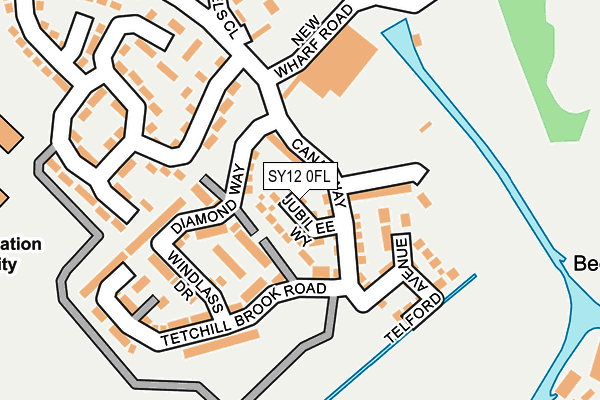SY12 0FL map - OS OpenMap – Local (Ordnance Survey)