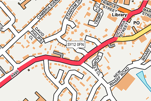 SY12 0FN map - OS OpenMap – Local (Ordnance Survey)