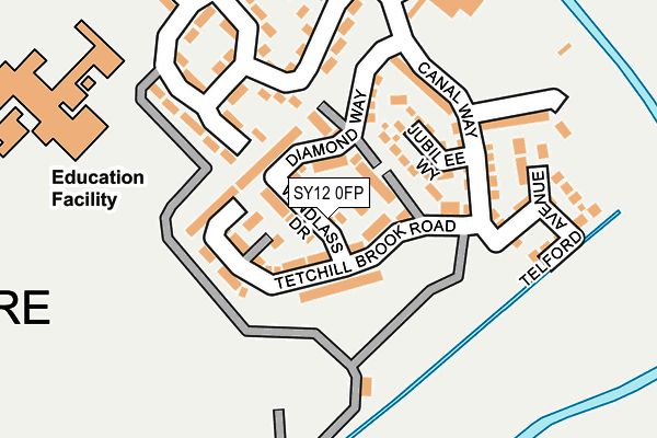 SY12 0FP map - OS OpenMap – Local (Ordnance Survey)