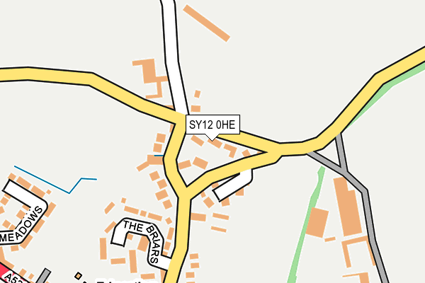 SY12 0HE map - OS OpenMap – Local (Ordnance Survey)