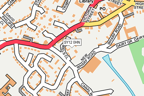 SY12 0HN map - OS OpenMap – Local (Ordnance Survey)