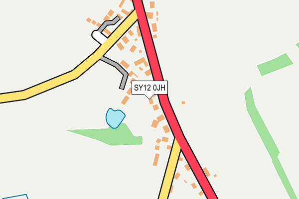 SY12 0JH map - OS OpenMap – Local (Ordnance Survey)