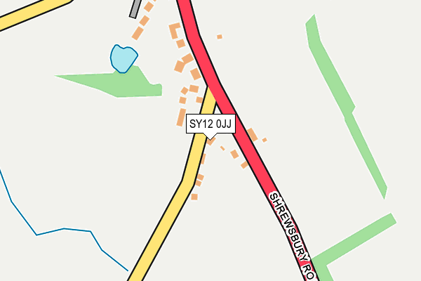 SY12 0JJ map - OS OpenMap – Local (Ordnance Survey)