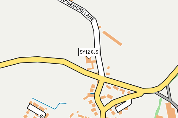 SY12 0JS map - OS OpenMap – Local (Ordnance Survey)