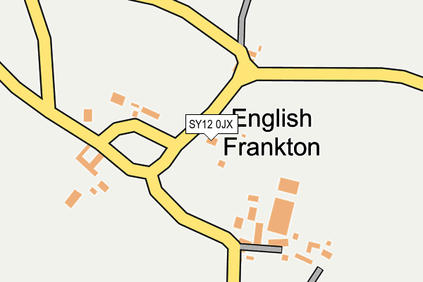 SY12 0JX map - OS OpenMap – Local (Ordnance Survey)