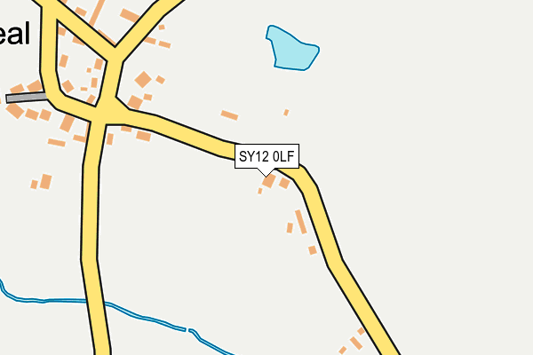 SY12 0LF map - OS OpenMap – Local (Ordnance Survey)