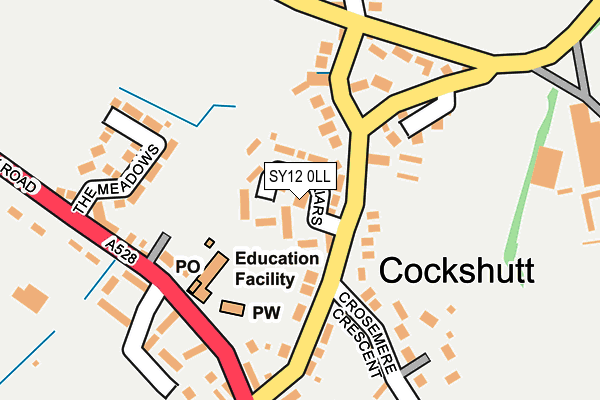 SY12 0LL map - OS OpenMap – Local (Ordnance Survey)