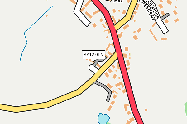 SY12 0LN map - OS OpenMap – Local (Ordnance Survey)