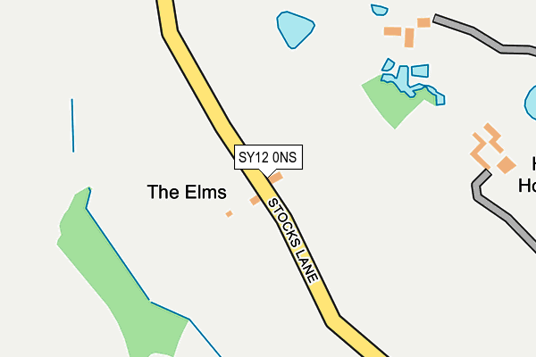 SY12 0NS map - OS OpenMap – Local (Ordnance Survey)