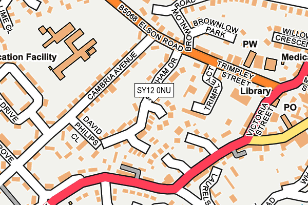 SY12 0NU map - OS OpenMap – Local (Ordnance Survey)