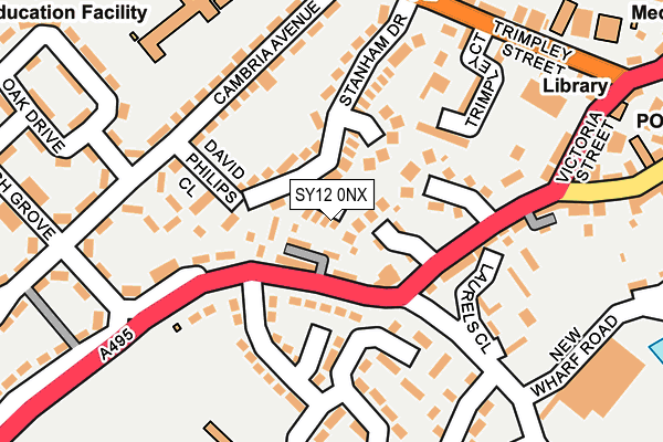 SY12 0NX map - OS OpenMap – Local (Ordnance Survey)