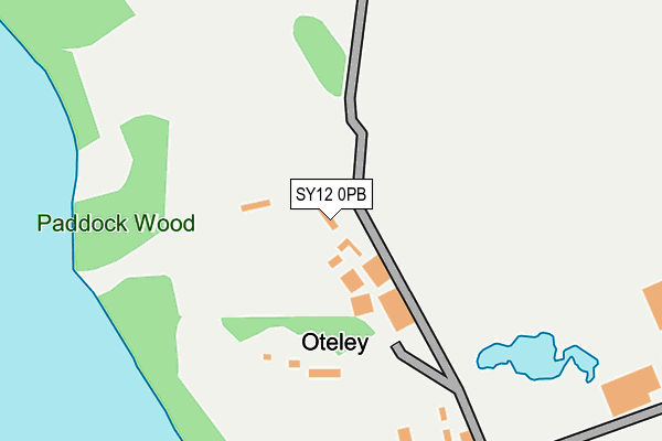 SY12 0PB map - OS OpenMap – Local (Ordnance Survey)