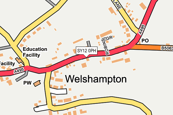 SY12 0PH map - OS OpenMap – Local (Ordnance Survey)