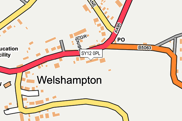 SY12 0PL map - OS OpenMap – Local (Ordnance Survey)