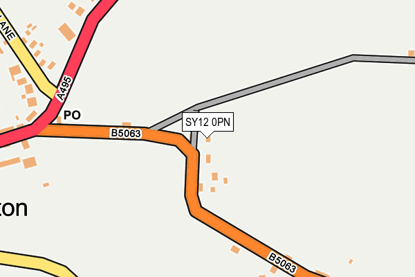 SY12 0PN map - OS OpenMap – Local (Ordnance Survey)