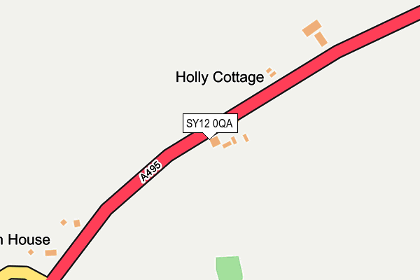 SY12 0QA map - OS OpenMap – Local (Ordnance Survey)