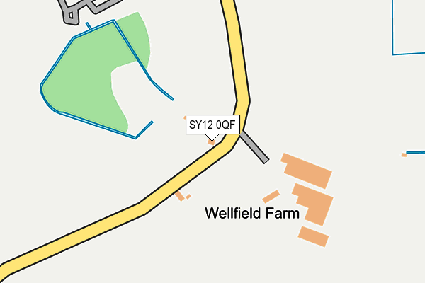 SY12 0QF map - OS OpenMap – Local (Ordnance Survey)