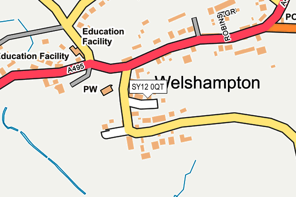 SY12 0QT map - OS OpenMap – Local (Ordnance Survey)