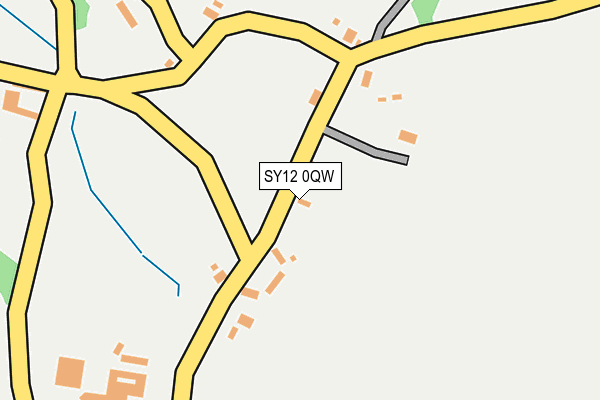 SY12 0QW map - OS OpenMap – Local (Ordnance Survey)