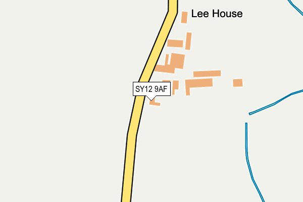 SY12 9AF map - OS OpenMap – Local (Ordnance Survey)
