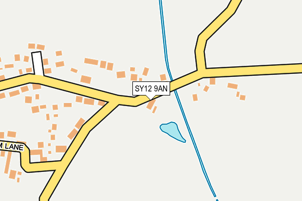 SY12 9AN map - OS OpenMap – Local (Ordnance Survey)