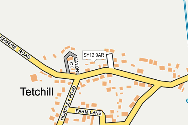 SY12 9AR map - OS OpenMap – Local (Ordnance Survey)