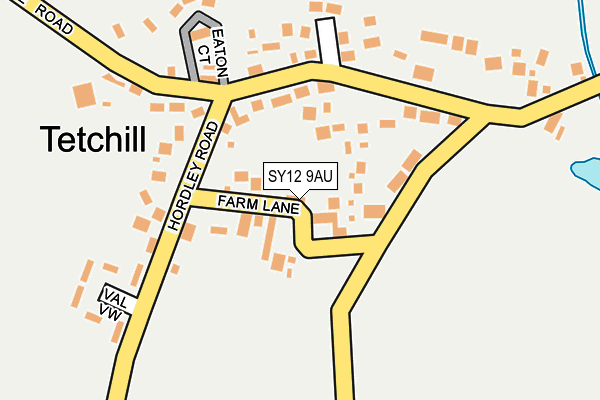 SY12 9AU map - OS OpenMap – Local (Ordnance Survey)