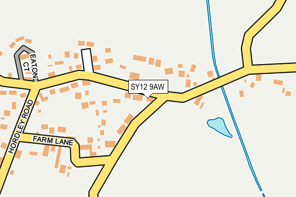 SY12 9AW map - OS OpenMap – Local (Ordnance Survey)