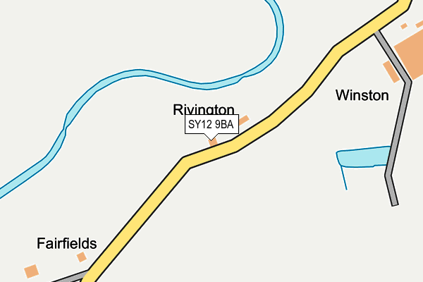 SY12 9BA map - OS OpenMap – Local (Ordnance Survey)