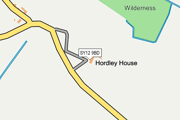 SY12 9BD map - OS OpenMap – Local (Ordnance Survey)