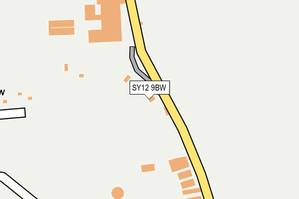 SY12 9BW map - OS OpenMap – Local (Ordnance Survey)