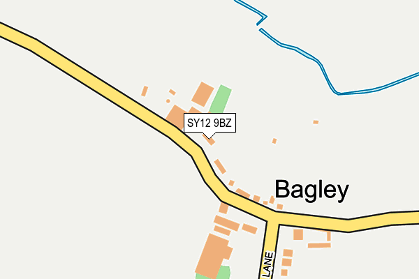 SY12 9BZ map - OS OpenMap – Local (Ordnance Survey)